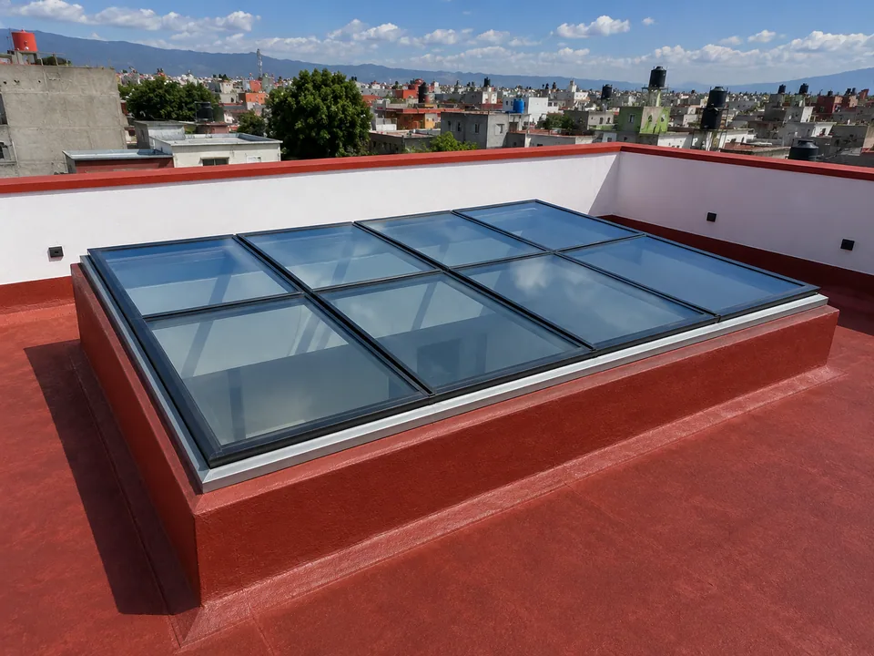 Cristales arquitectónicos de azotea instalados por Grupo CAAAV