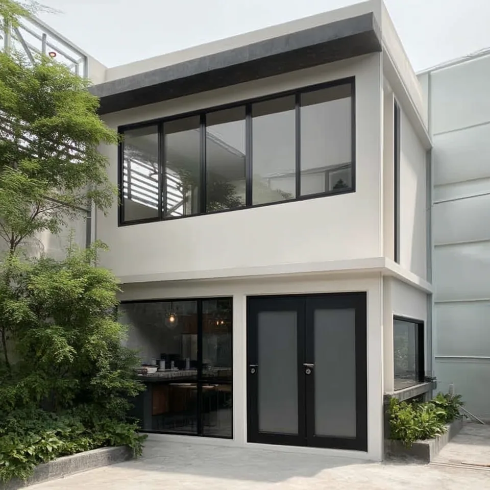 Conjunto de puerta y ventanas de aluminio instaladas por Grupo CAAAV