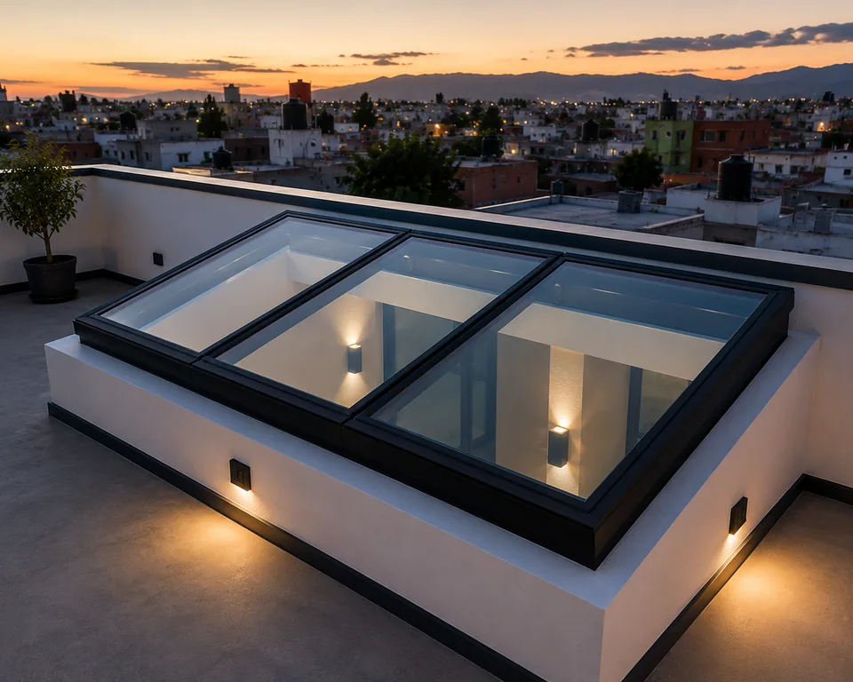 Vidrio arquitectónico de azotea instalado por Grupo CAAAV