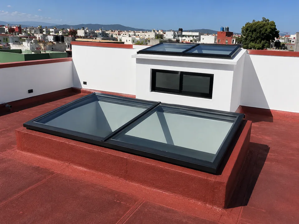 Vidrios dobles de azotea con estructura de aluminio, Grupo CAAAV