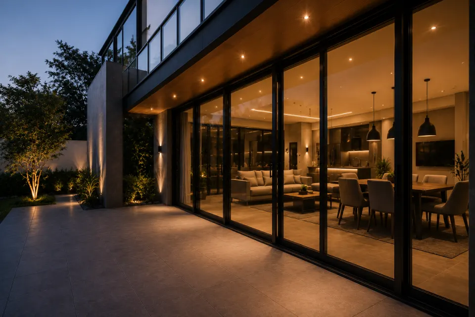 Residencia con ventanales de aluminio y vidrio por CAAAV en Veracruz